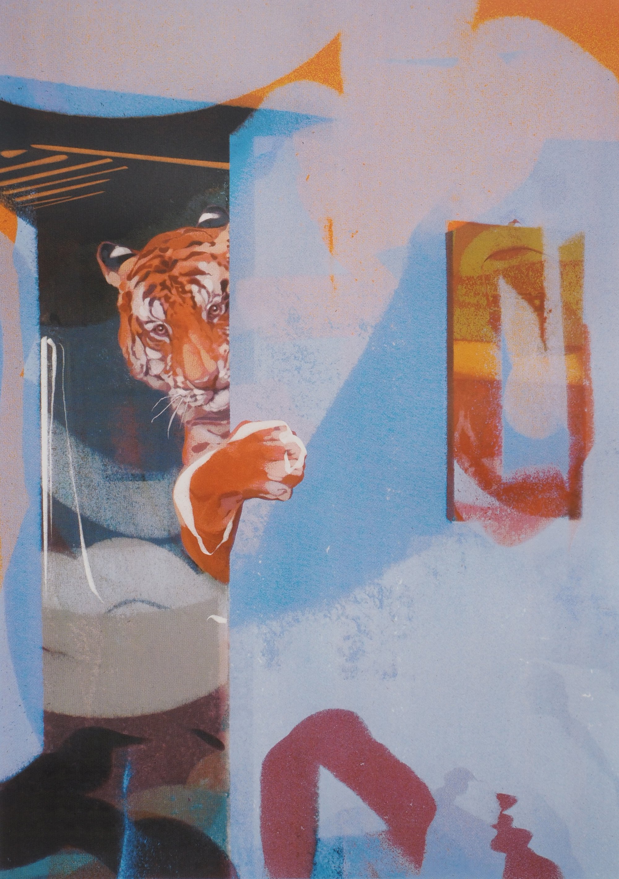 A head filled with tigers A2 Screenprint | Georgia Green